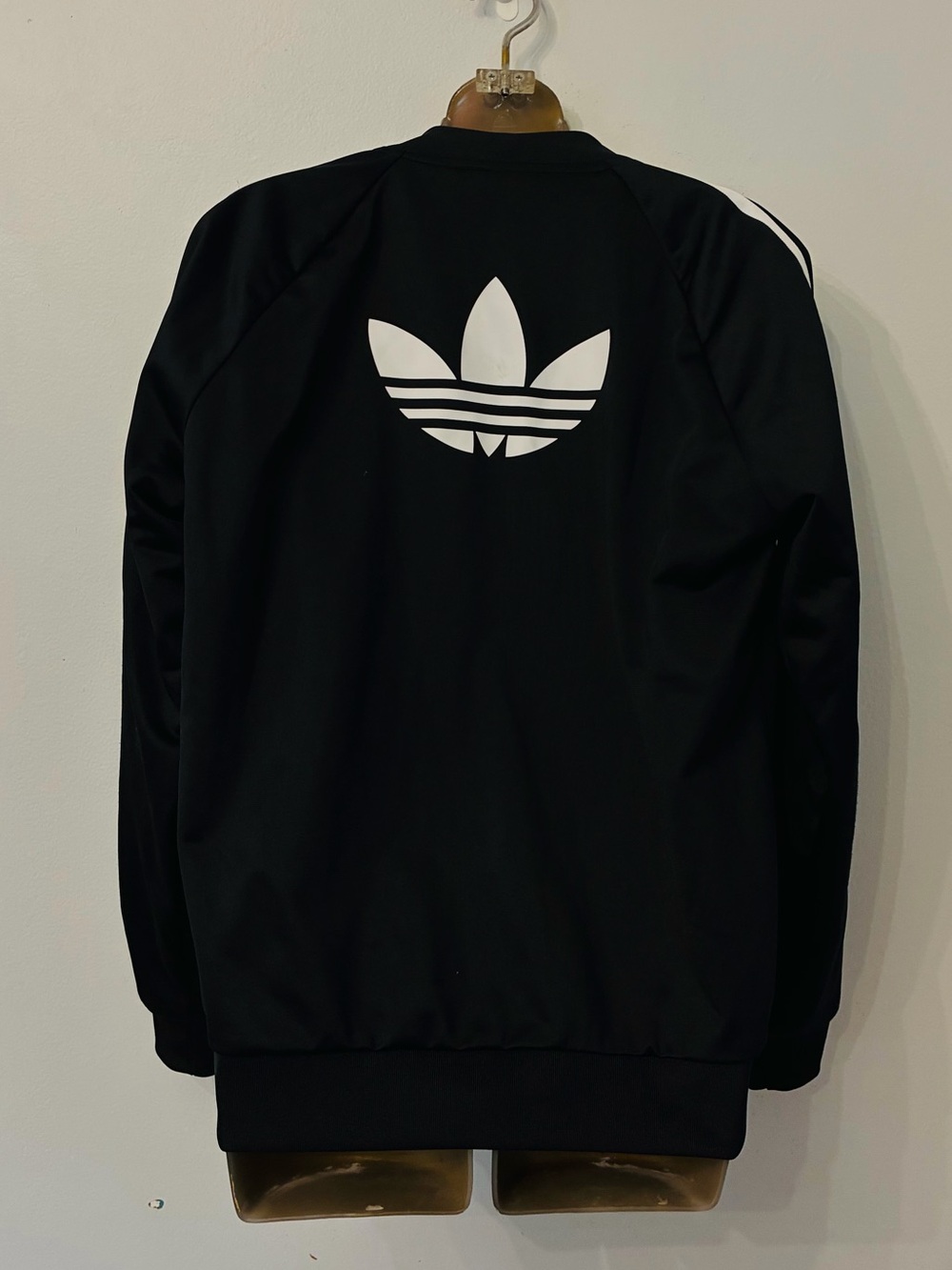 Adidas Originals Firebird Track Jacket Black White 3 Stripe Trefoil Size L - Picture 3 of 4